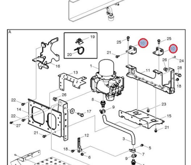 Wspornik zaworu APM Volvo FH4/ FM4 21343160
