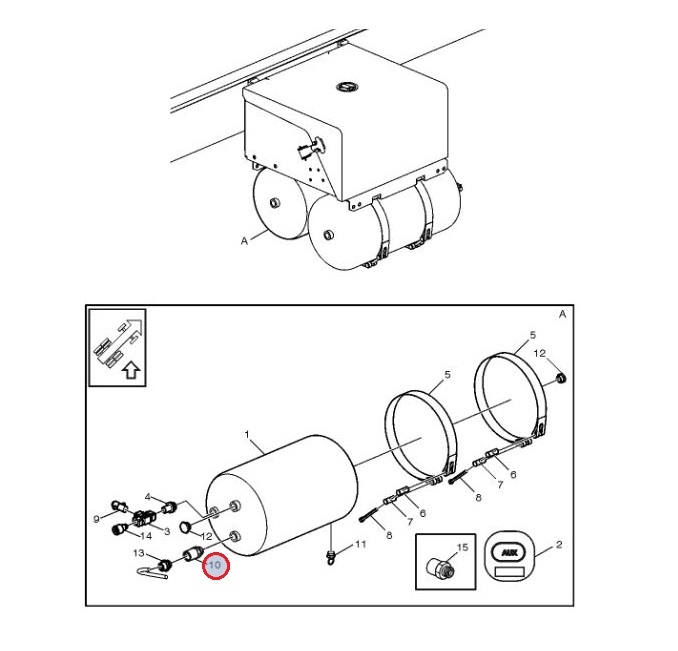 Zawór jednokierunkowy sprężonego powietrza 21386789