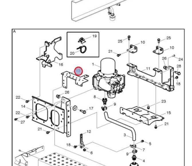 Wspornik zaworu APM Volvo FH4 / FM4 23667383