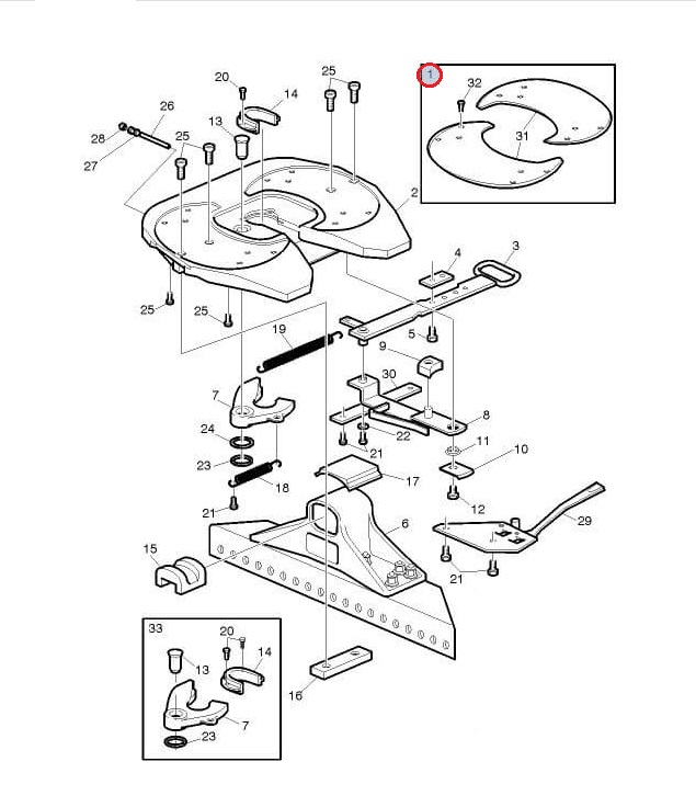 Zestaw nakładki siodła ślizg Volvo FH,FH5, FH4, FH13 85104257