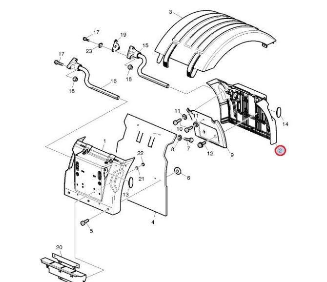 Błotnik tył 1/3 część przednia Volvo 21094391