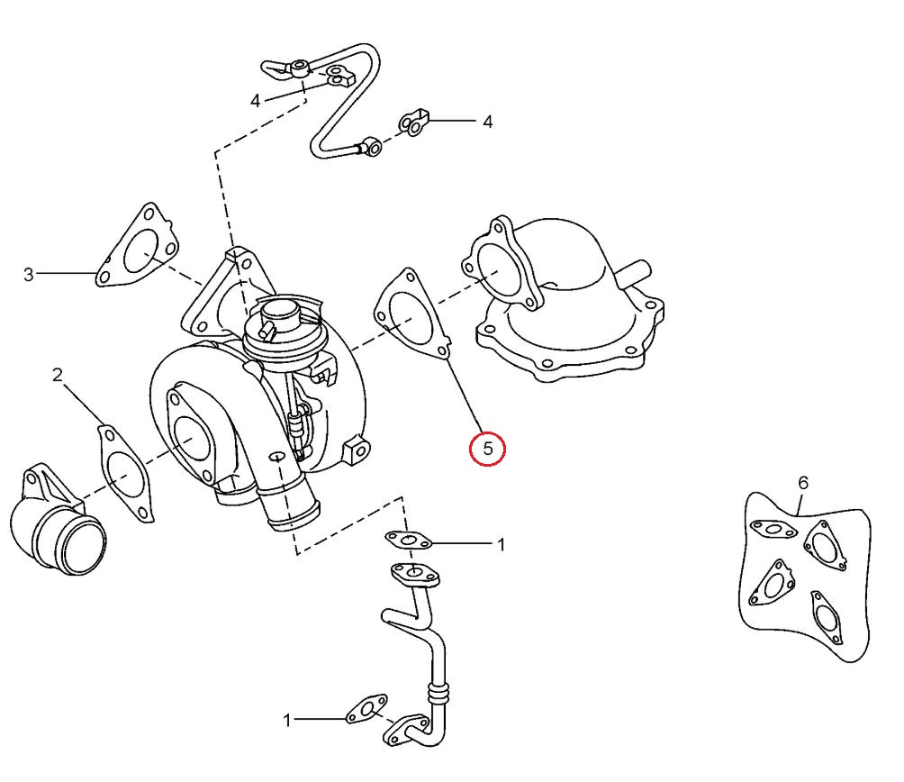 Uszczelka turbosprężarki na wyjściu Renault Maxity 5001869681