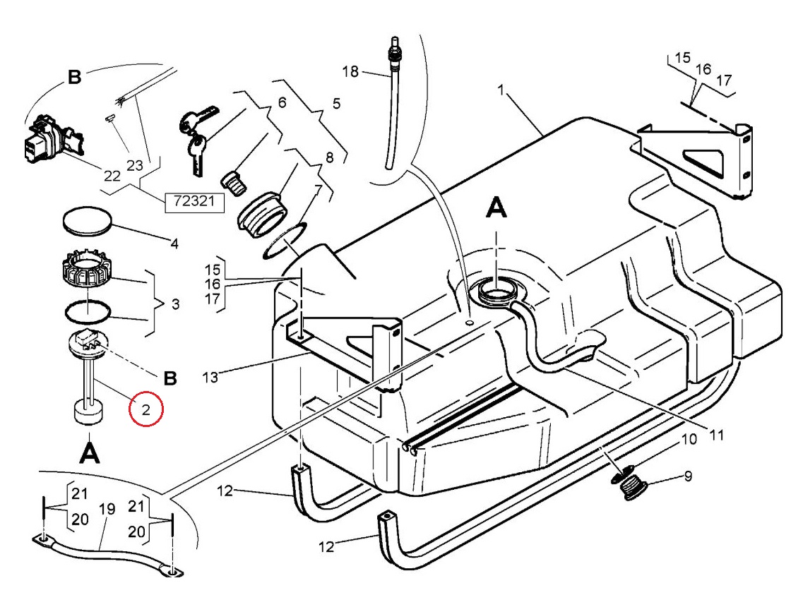 Czujnik poziomu paliwa  Renault Mascott 5010505663