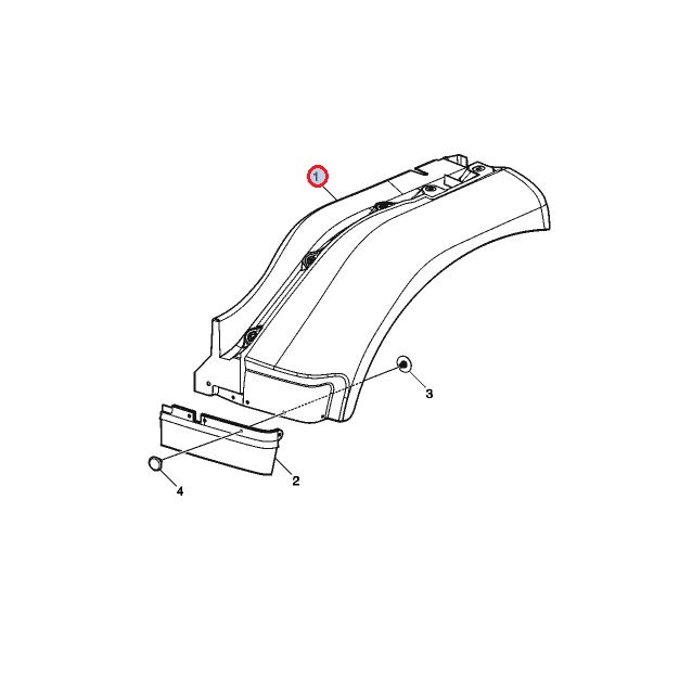 Błotnik górny lewy 5010578805