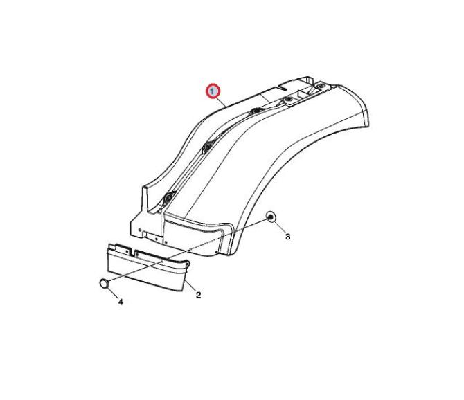 Błotnik górny lewy 5010578805