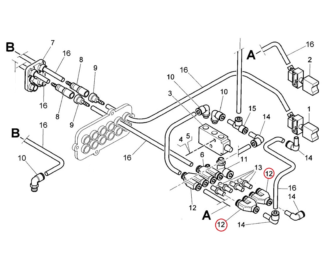 Połączenie pneumatyczne wielokrotne 5005330278