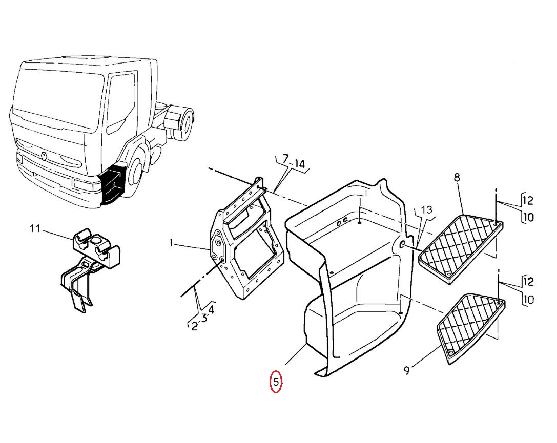 Stopień wejściowy do kabiny lewy 5010578376