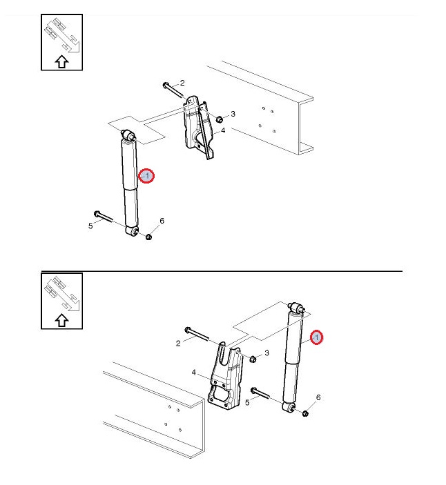 Amortyzator osi przód 21749576