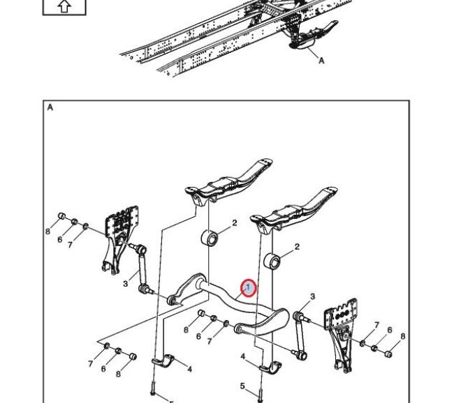 Stabilizator osi tylnej 22055746
