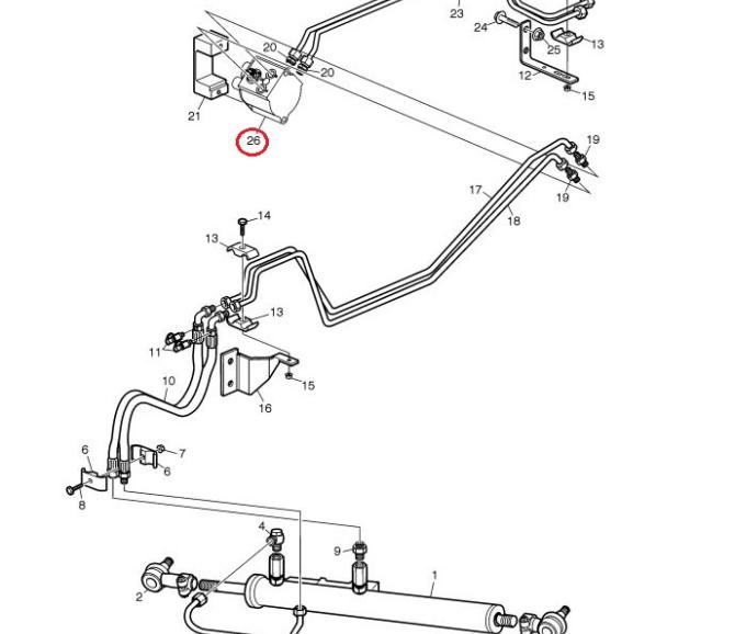 Zawór osi skrętnej 22822219