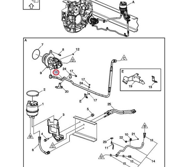 Przewód układu wspomagania 23371217