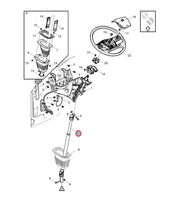 Wałek kolumny kierowniczej Volvo FH4 82397847
