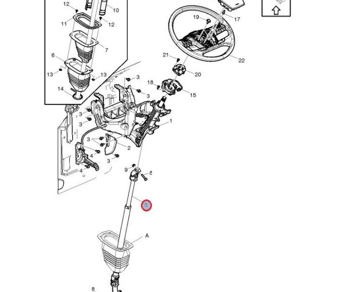 Wałek kolumny kierowniczej Volvo FH4 82397847