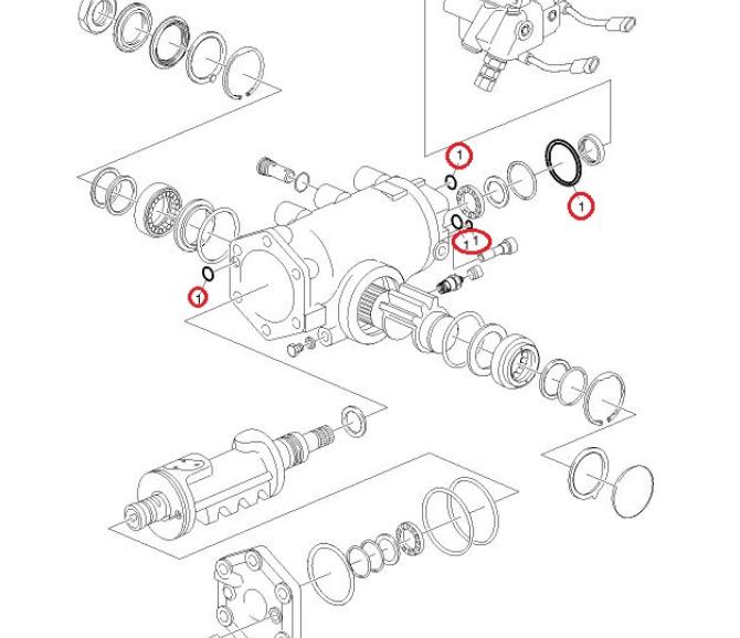 Zestaw uszczelnień przekładni kierowniczej 21709174