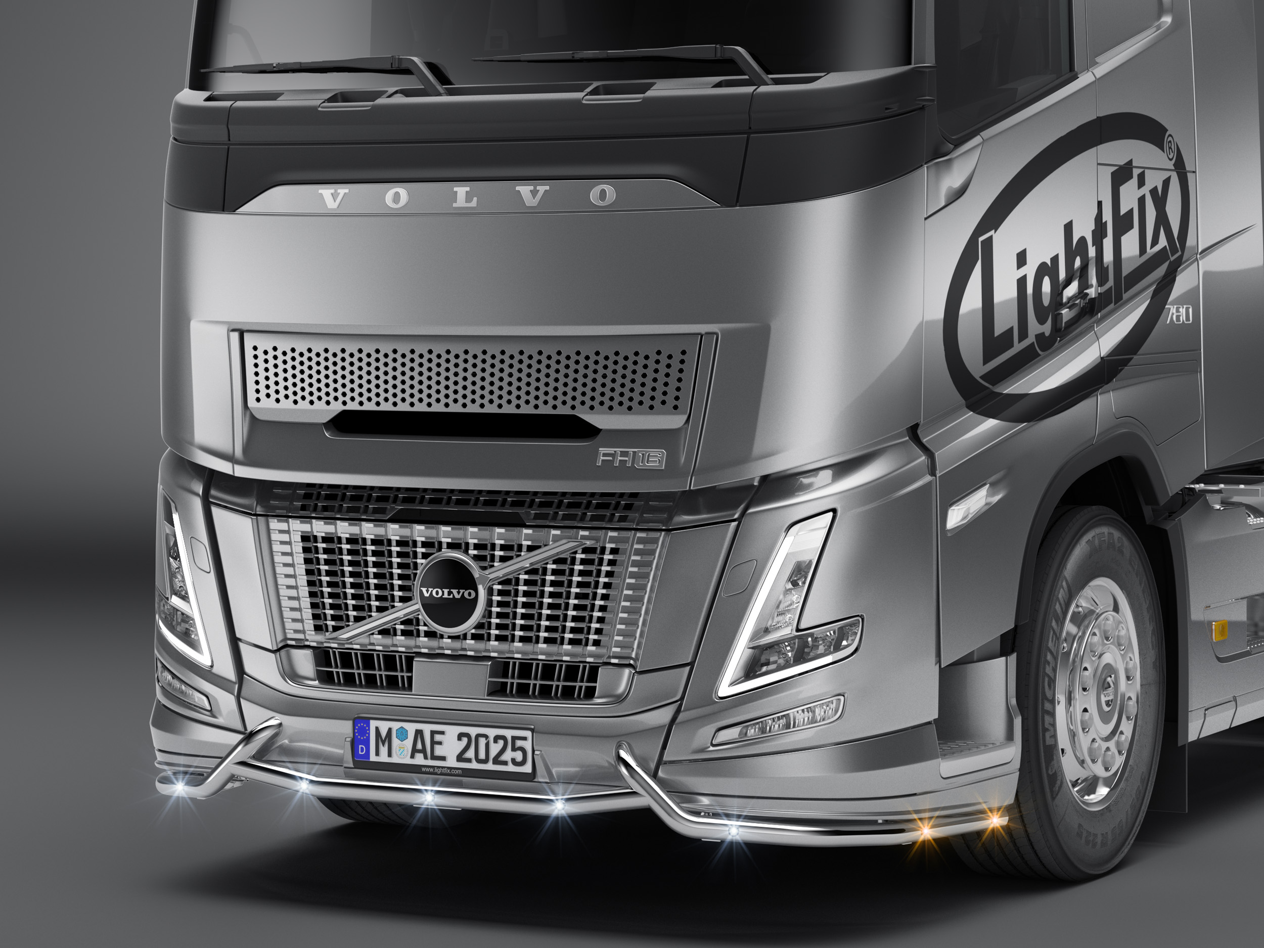 FRONT-LINER "S" - VOLVO FH AERO - LIGHTFIX - Z diodami LED - Polerowana