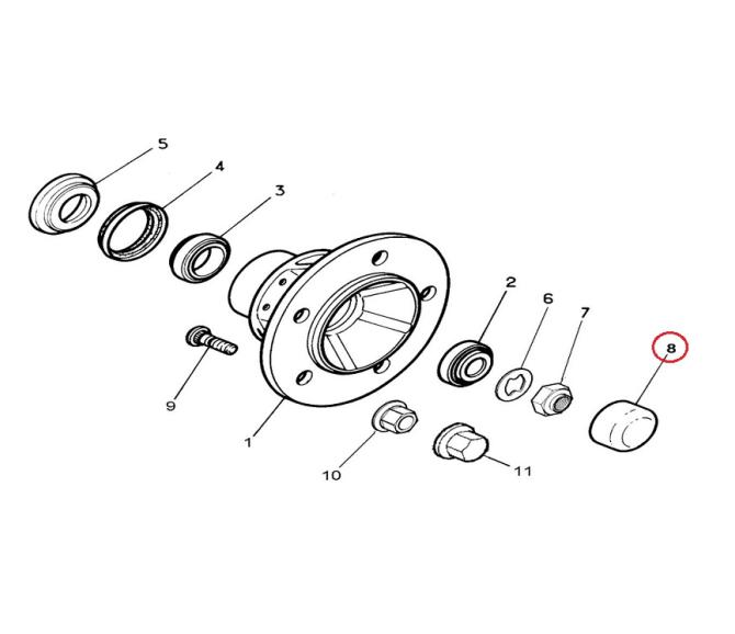 Pokrywa piasty plastikowa Renault Mascott 5010395845