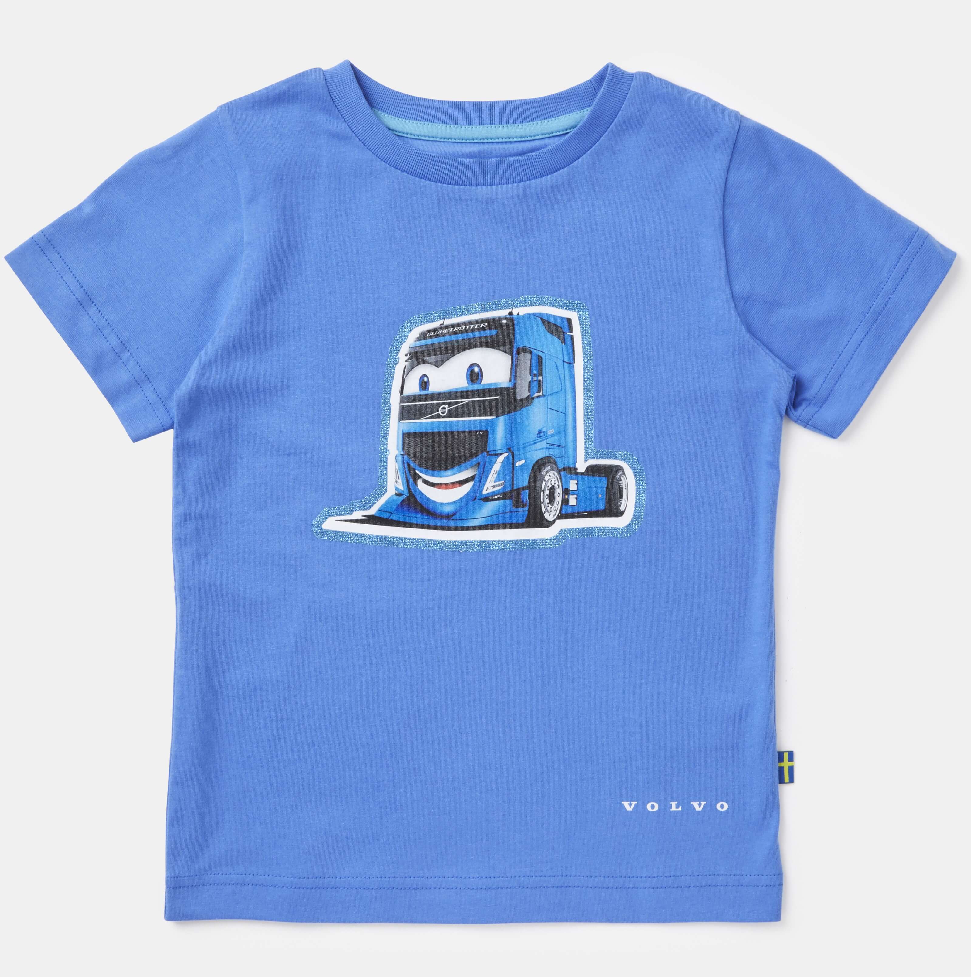 Koszulka dziecięca - Volvo Word Mark - niebieska - rozmiar 110/116