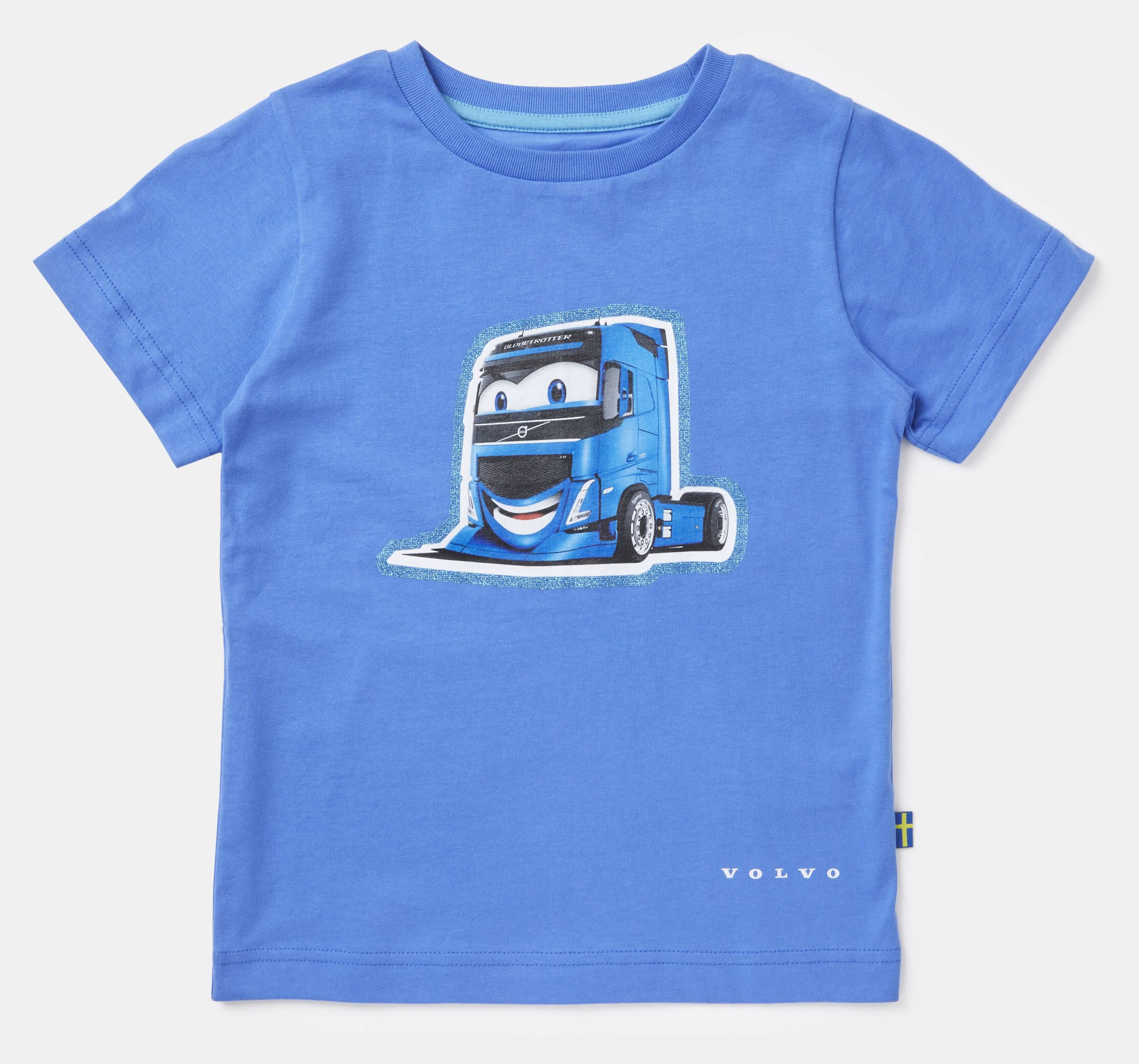 Koszulka dziecięca - Volvo Word Mark - niebieska - rozmiar 122/128