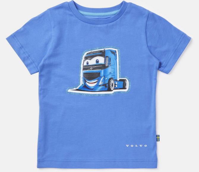 Koszulka dziecięca - Volvo Word Mark - niebieska - rozmiar 122/128