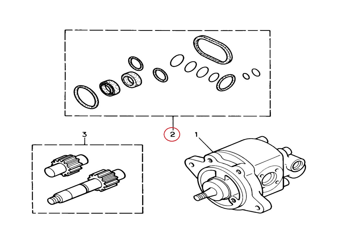 Zestaw uszczelnień pompy wspomagania Renault Premium 5001833645