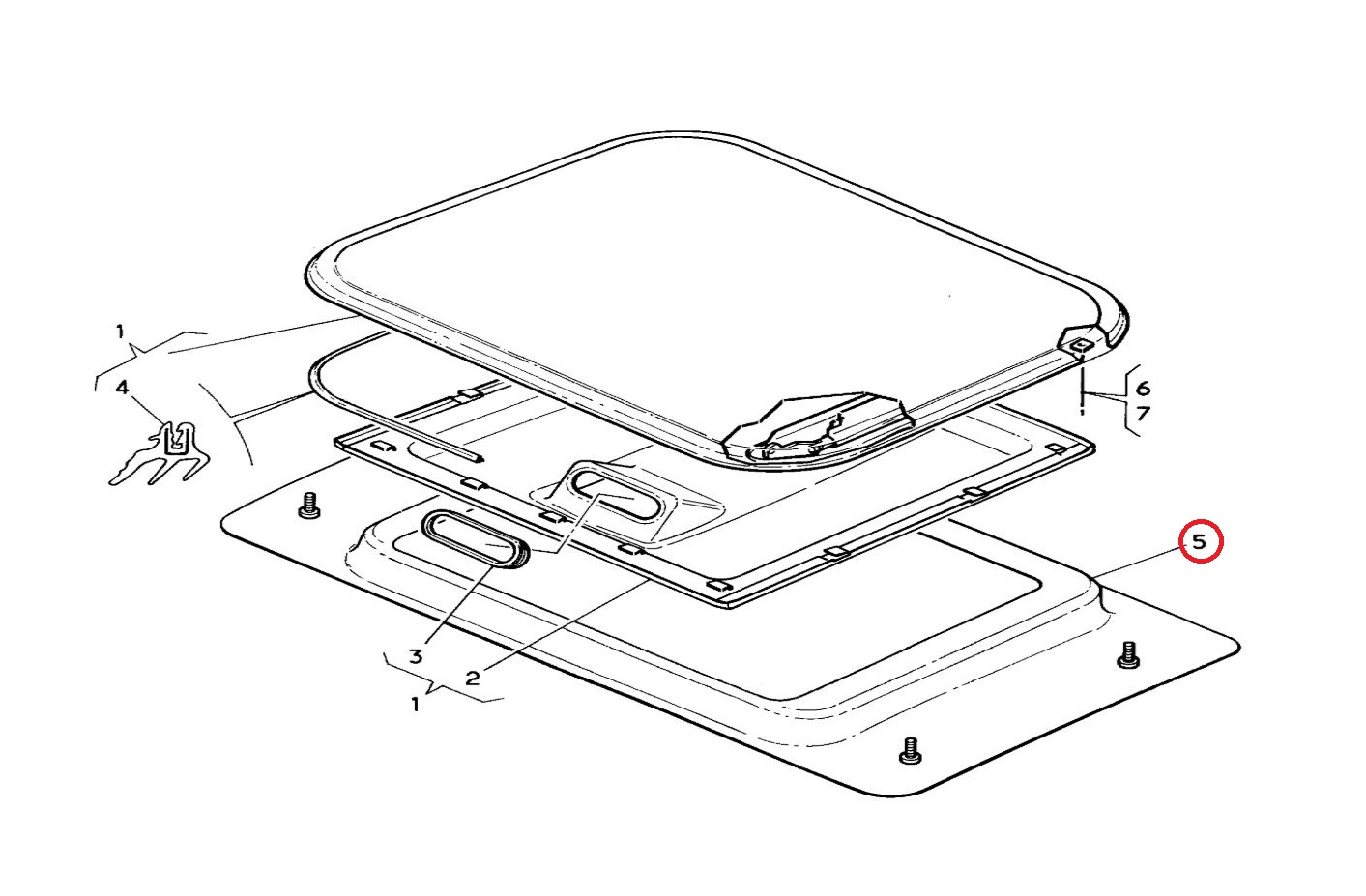 Zaślepka dachu Renault Kerax 5010609720