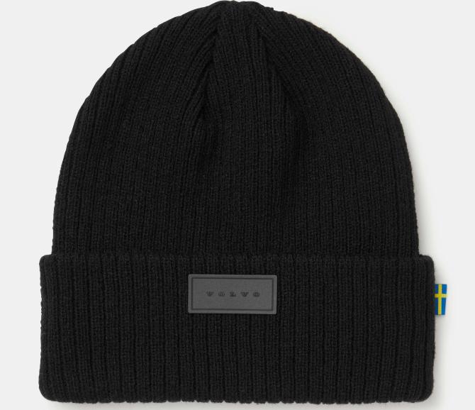 Czapka zimowa - Knitted Beanie - Volvo Word Mark - Czarna