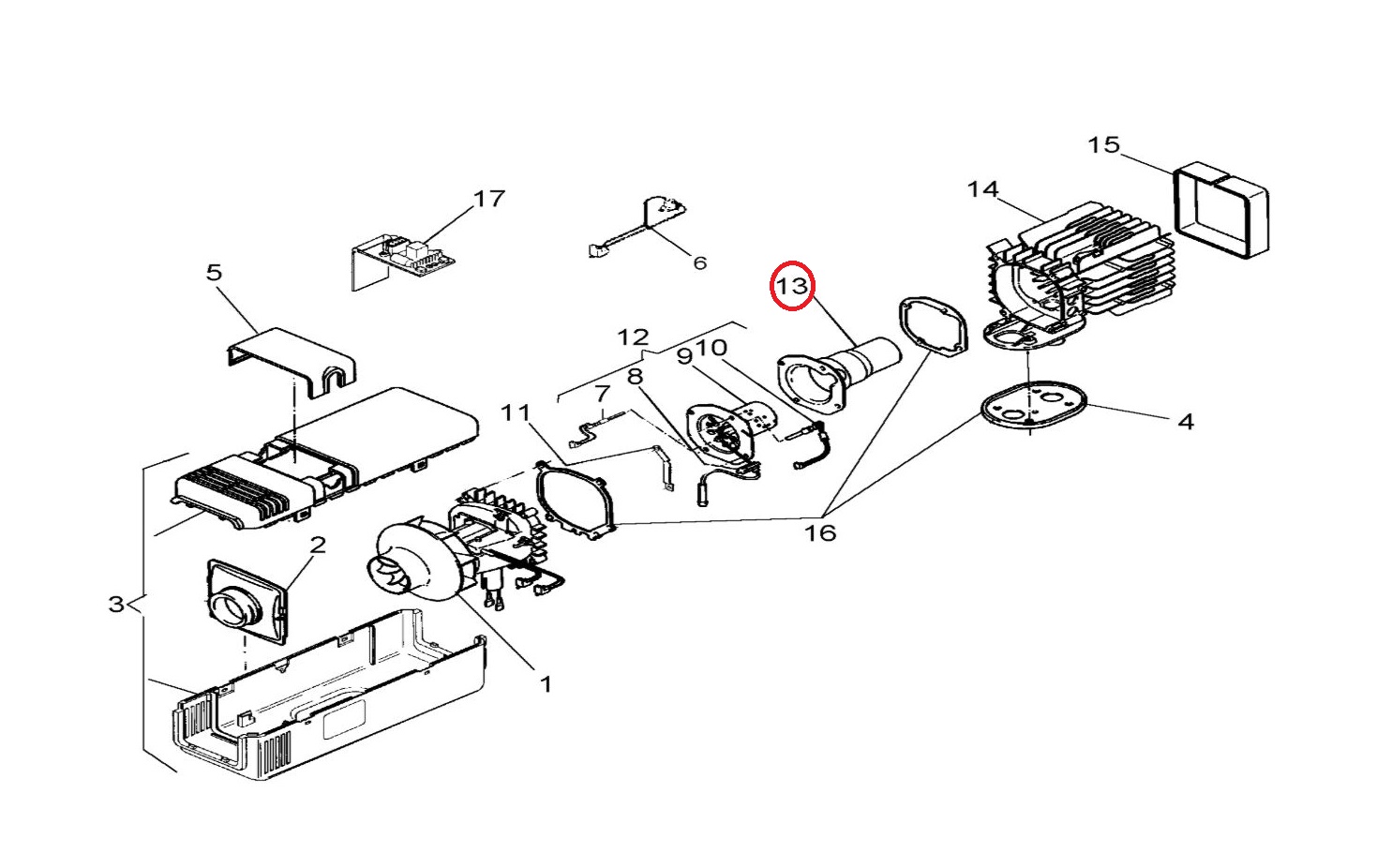 Komora spalania ogrzewania postojowego AT2000 5001850034