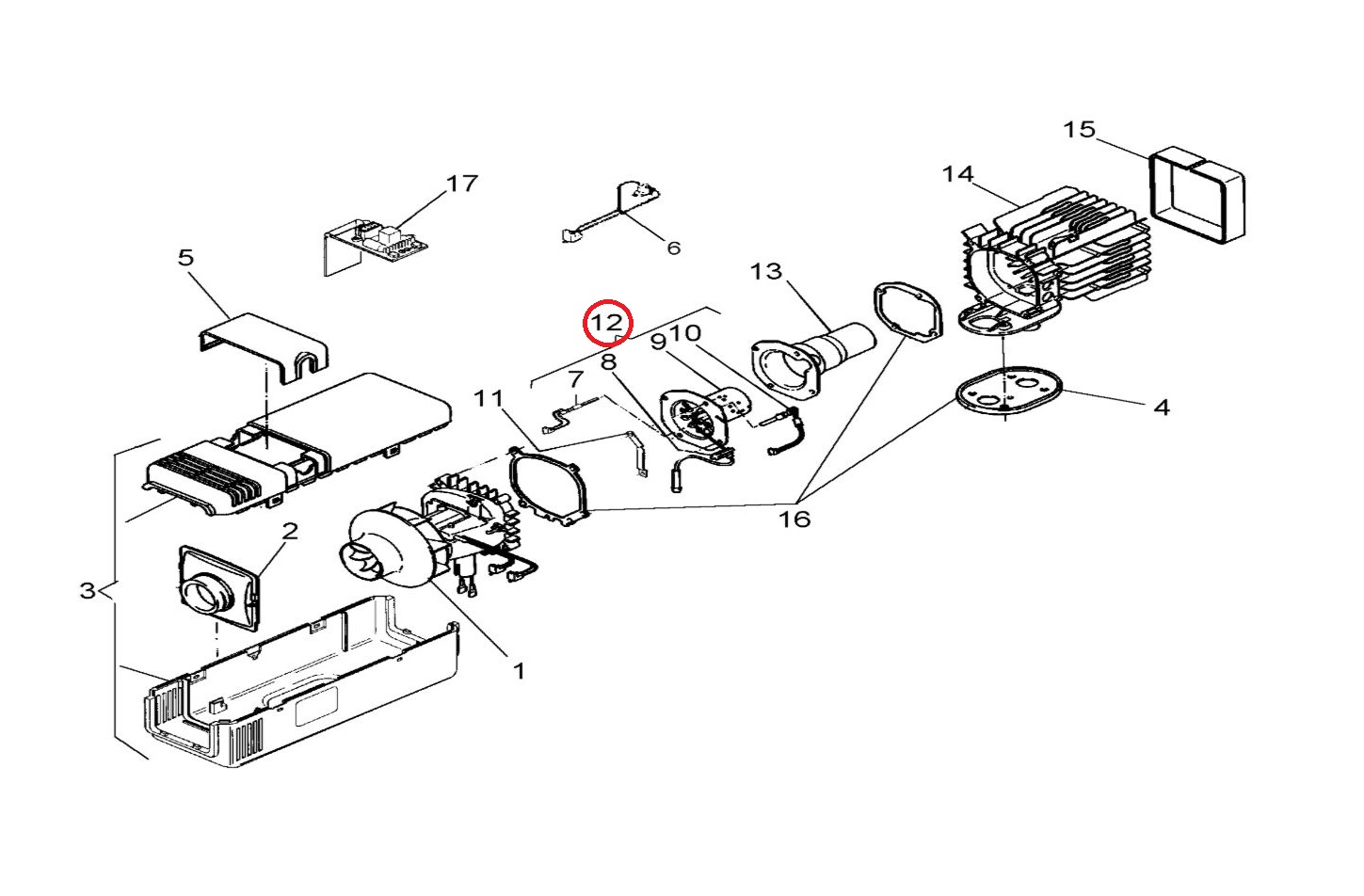 Palnik ogrzewania postojowego AT2000 5001850040