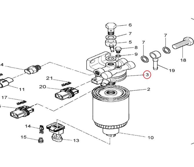Podstawa filtra paliwa Renault Mascott 