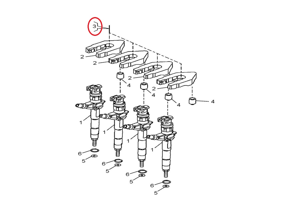 Śruba jarzma wtryskiwacza Renault Maxity 5001869300