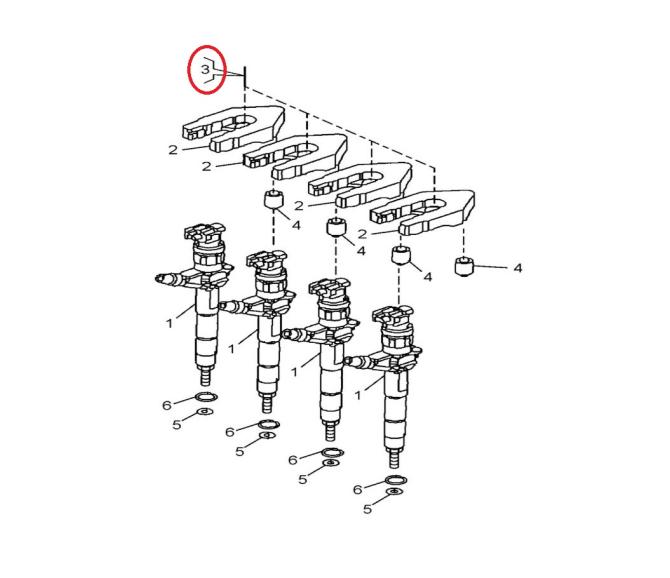 Śruba jarzma wtryskiwacza Renault Maxity 5001869300