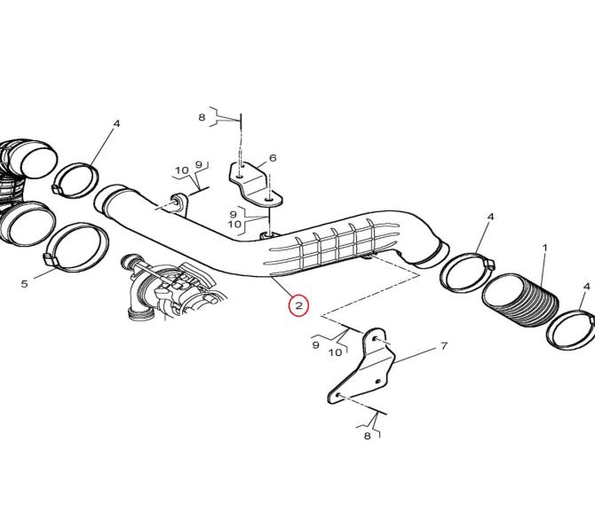 Przewód powietrza do silnika Renault Midlum DXI 5/7 5010317973