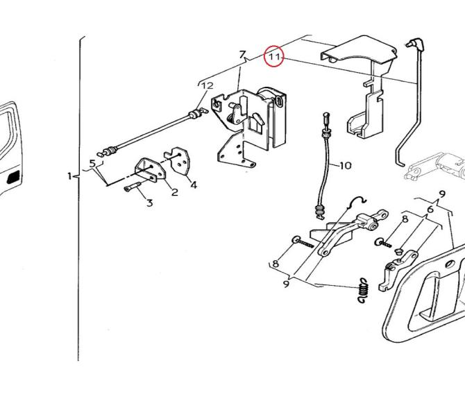 Cięgno klamki 5001836291