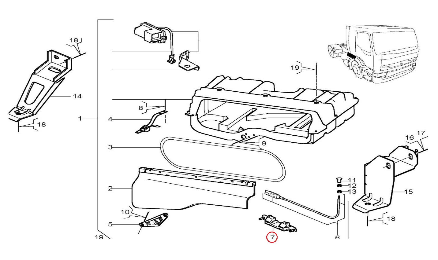 Zawias pokrywy schowka Renault 5001867448