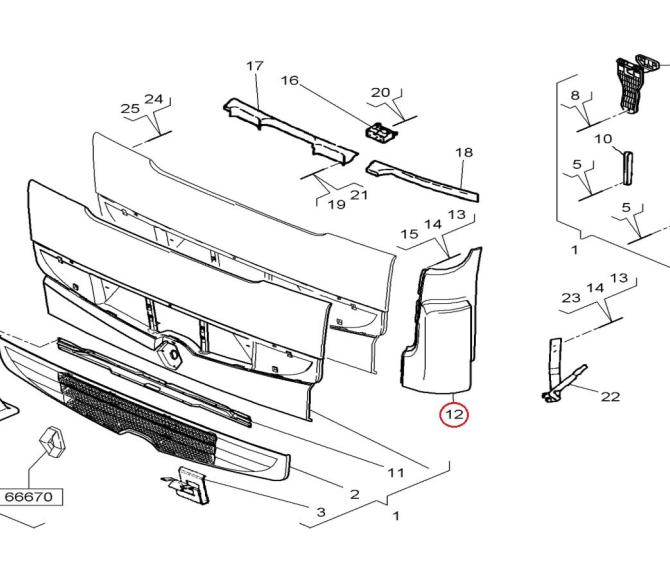 Narożnik owiewka lewa 5010578237