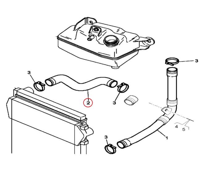 Przewód gumowy układu chłodzenia 5010580110