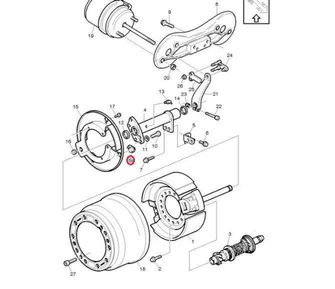 Zaślepka gumowa pokrywy wziernika Volvo FH 1573342
