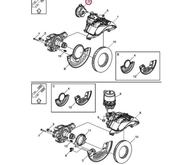 Siłownik hamulcowy oś przednie druga lewa Volvo 21403468