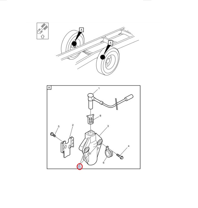 Nakrętka tulejowa do mocowania czujnika ABS Volvo 3171584