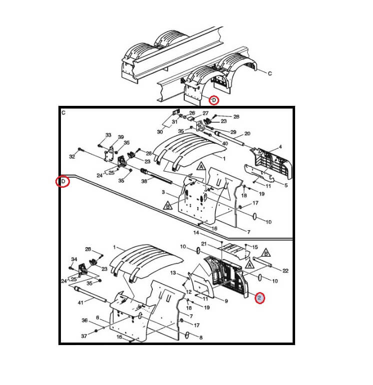 Błotnik tył 1/3 część tylna Volvo 22144289