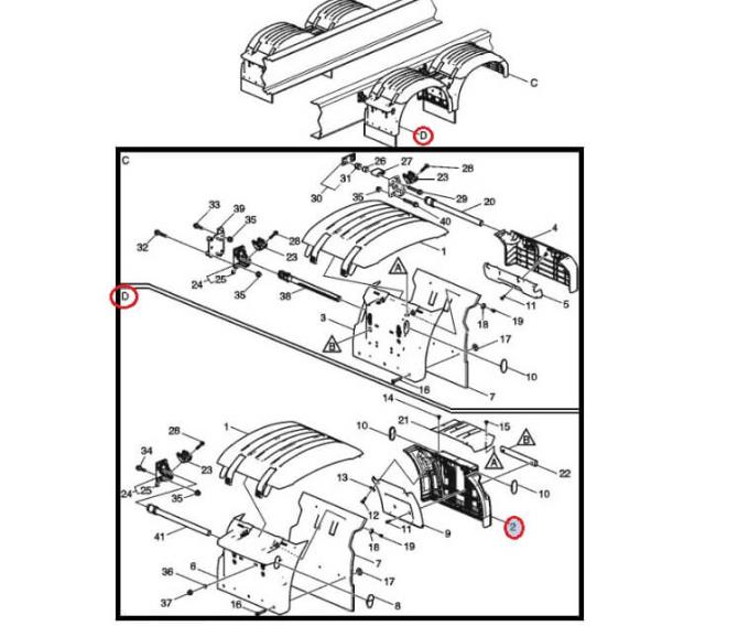 Błotnik tył 1/3 część tylna Volvo 22144289