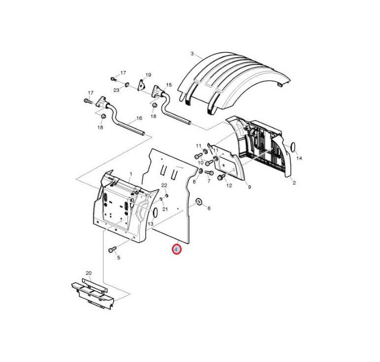 Chlapacz błotnika tył 24712760