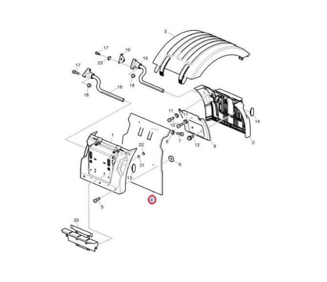 Chlapacz błotnika tył 24712760