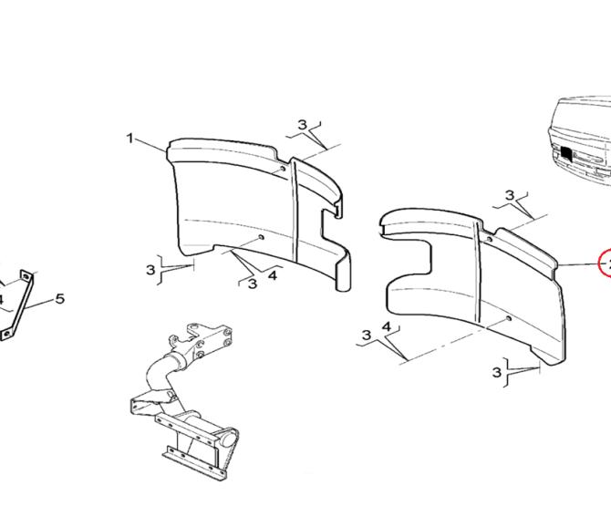 Fartuch błotnika lewy 5010468447