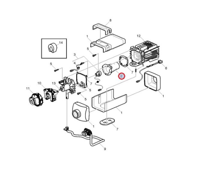 Komora spalania WEBASTO AIRTOP 3900 EVO 7482706044