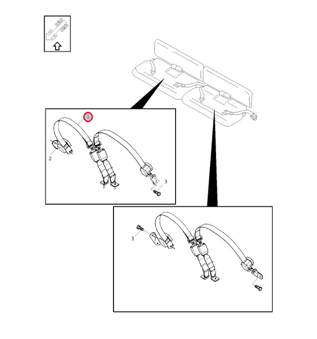 Pas bezpieczeństwa tylny prawy 7484275810