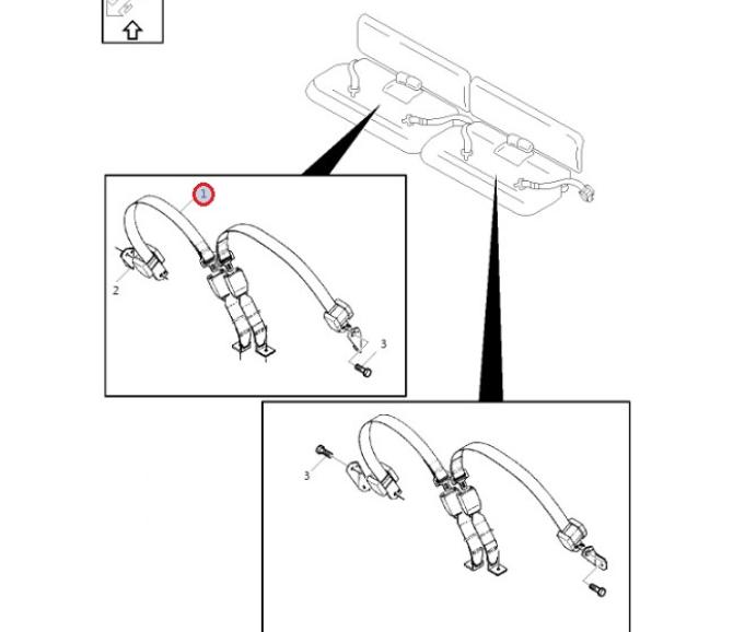 Pas bezpieczeństwa tylny prawy 7484275810