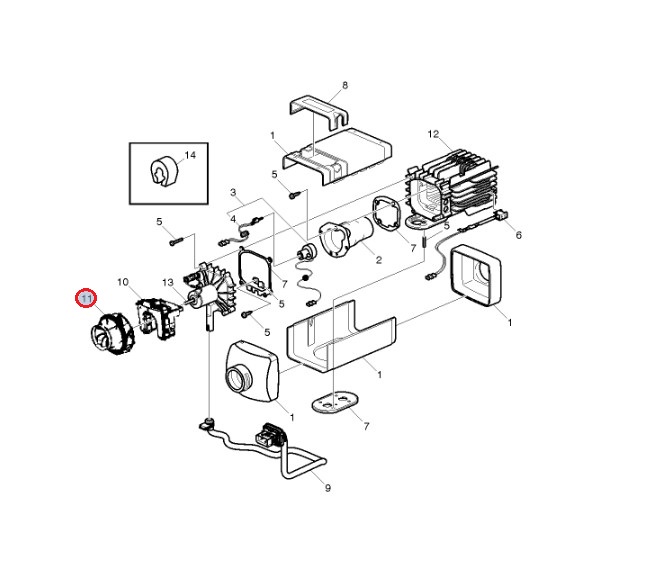 Silnik nagrzewnicy ogrzewania postojowego WEBASTO AIRTOP 3900 EVO 7484569988