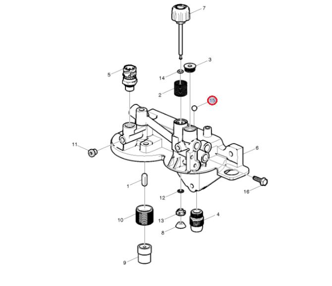 Zawór w podstawie filtrów paliwa 20528999