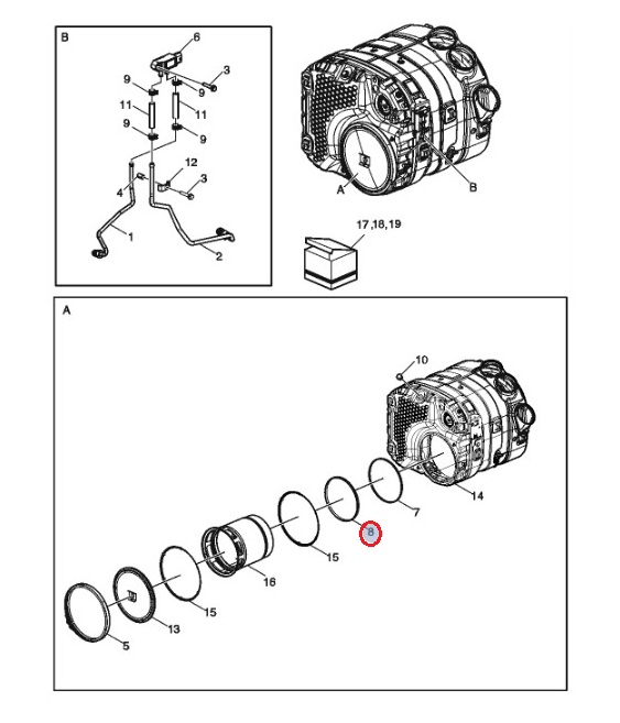 Uszczelka katalizatora Volvo FH5 26017350